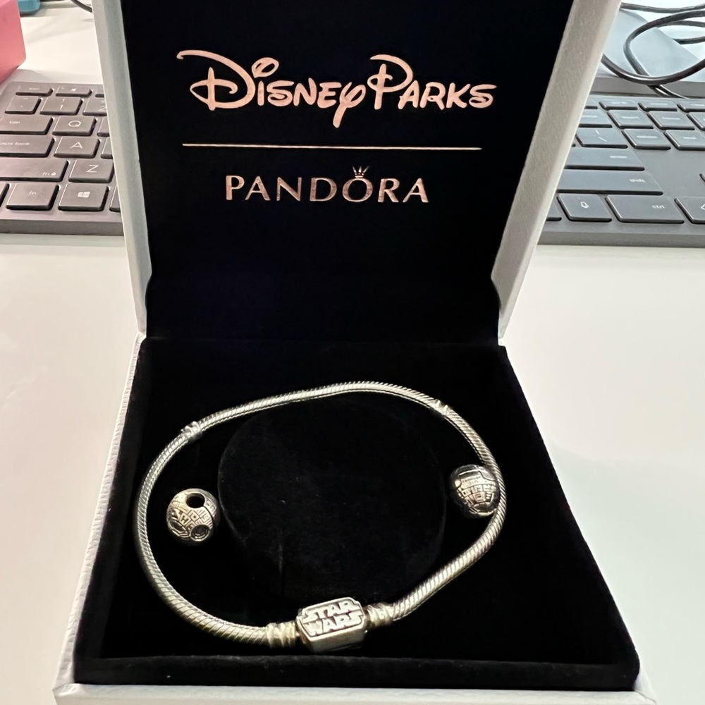 Pandora Star Wars bracelet and two clips